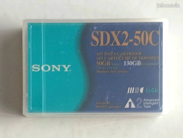 SONY SDX2-50C AIT Data Cartridge 130 Go 230 m AIT Cartouche de données SOUS FILM