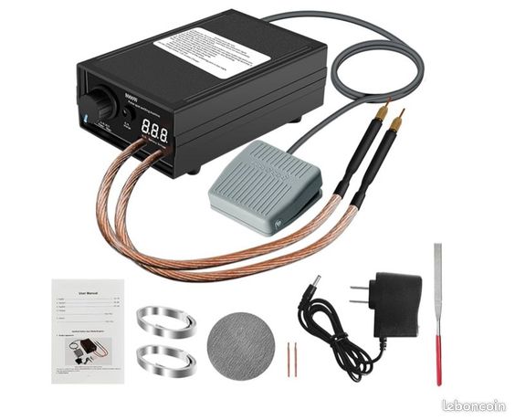 Soudeuse par Points Réglable pour Batteries 8000W, Kit Bricolage Hancaner, Soudeur par Points Portable Haute Performance avec Bande en Nickel pour Ensemble de Machines de Soudage par Points