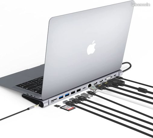 Station d'accueil pour PC ,13 en 1 Docking Station USB C