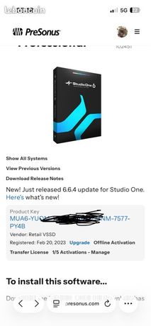 Studio one pro 6