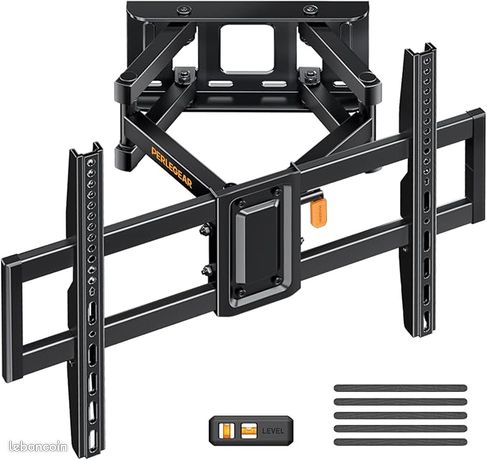 Support mural TV Perlegear 37-82 robuste charge 60 kg