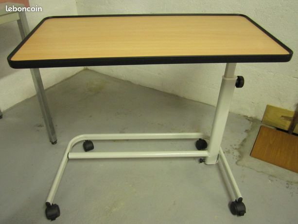 Table de fauteuil/lit pliante bois clair cérusé neuve - grande dimension