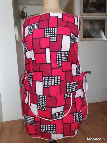 Tablier Rouge et rose