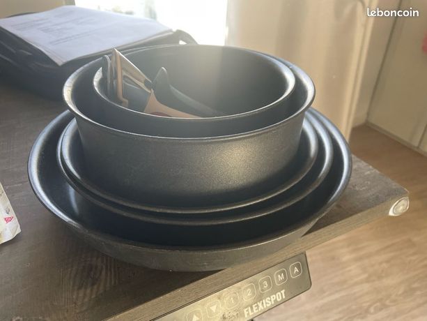 Tefal Ingenio Batterie de cuisine Induction, Revêtement antiadhésif, Empilable, Poêles et casseroles + poignée amovible, Compatible lave-vaisselle, en France