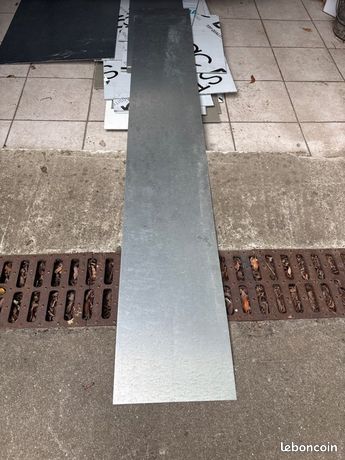 Tôle plane galvanisé 30 cm par 2 m épaisseur 1 mm