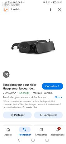 Tondobroyeur Husqvarna rider