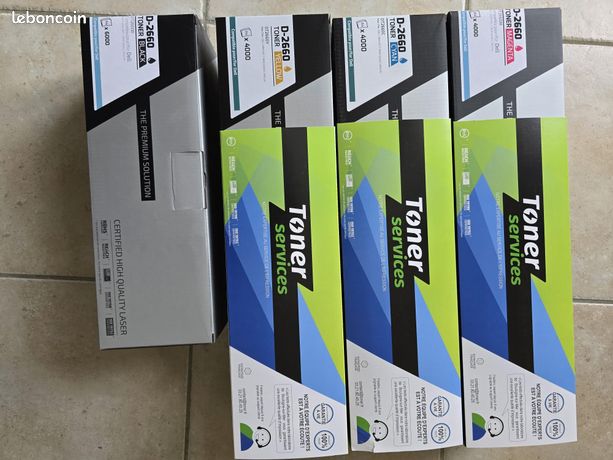Toner 3 couleurs + noir compatibles imprimante DELL C2665