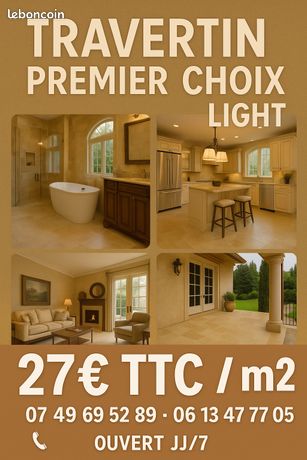 Travertin Light Premium – 1er choix direct usine -⁫‌⁢‌⁠⁪⁠​⁯⁯‌⁯⁯​⁭