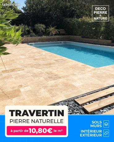TRAVERTIN Sols & Murs | Interieur & Exterieur | 40x60cm |