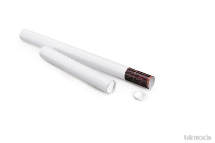 Tube kraft blanc L 644mm x D 50mm carton 33 tubes