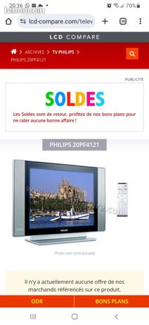TV Philips écren LCD Définition supérieure 51 cm . BE Prix 30