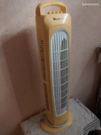 Ventilateur colonne oscillant 3 modes de vitesse réglables hauteur 75 cm diamètre du socle 21 cm en