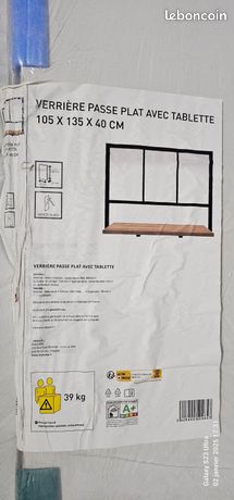 Verrière style industriel avec tablette passe-plat
