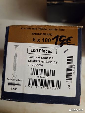 Vis bois 6x180