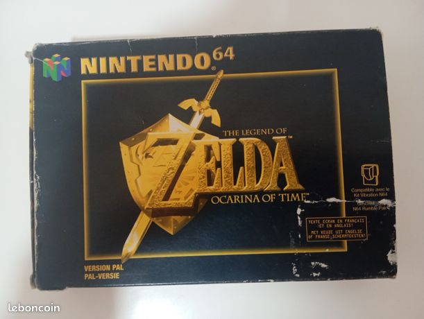 Zelda Ocarina Of Time + boite + livret + cale Nintendo 64